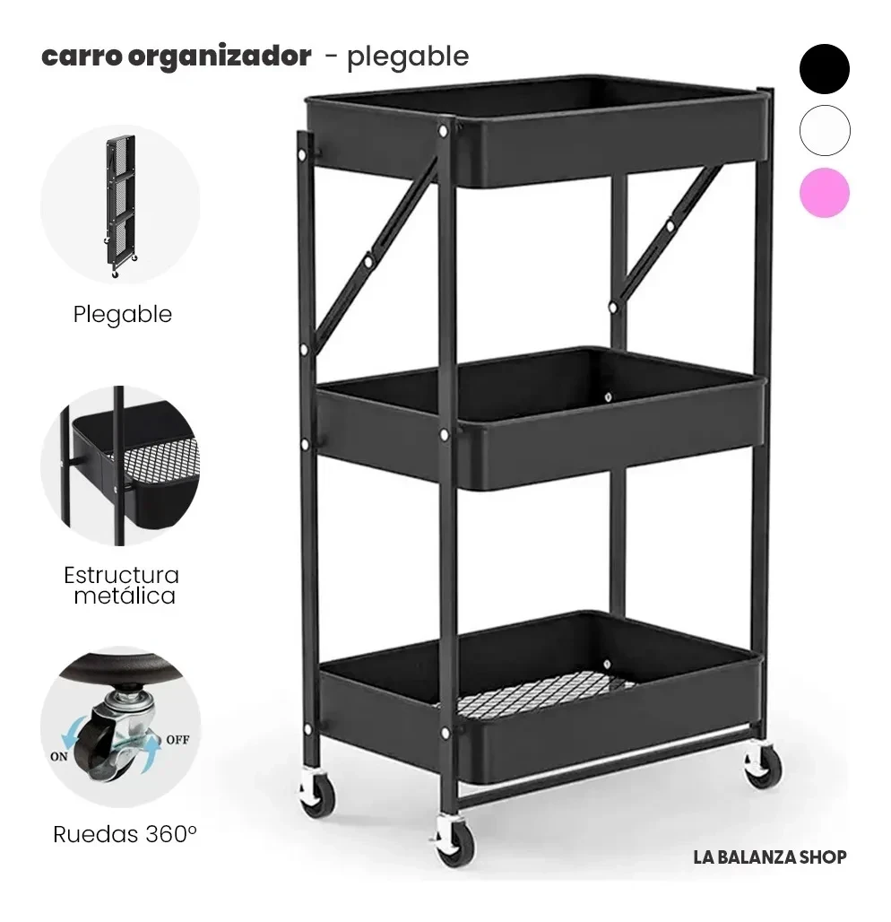 ESTANTE PARA ALMACENAMIENTO 3 NIVELES PLEGABLE SUONO
