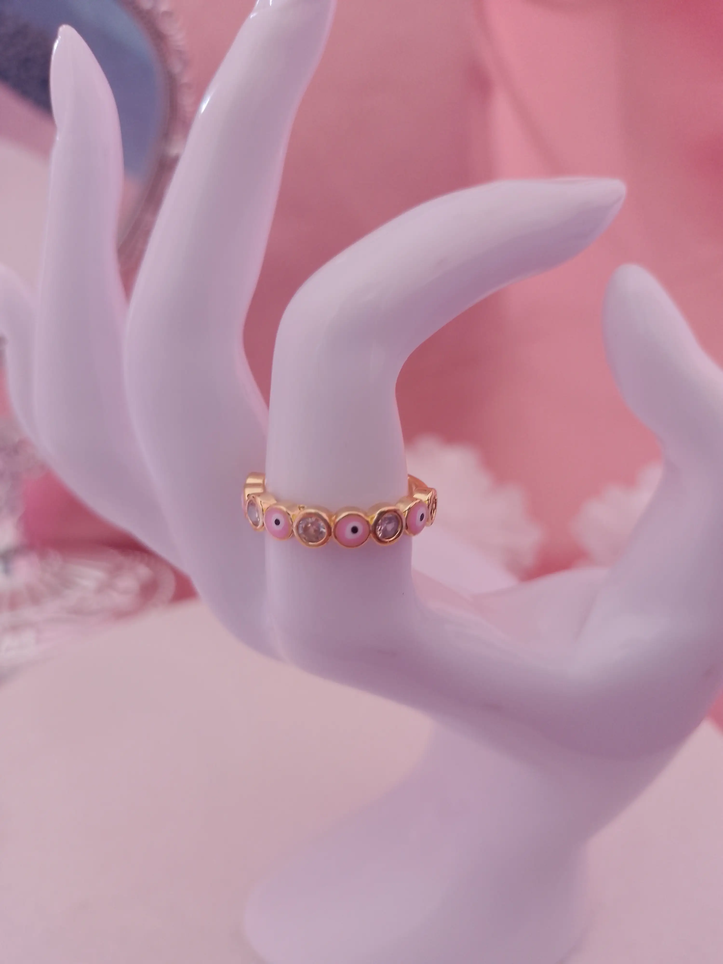 Anillo ojitos rosas  2