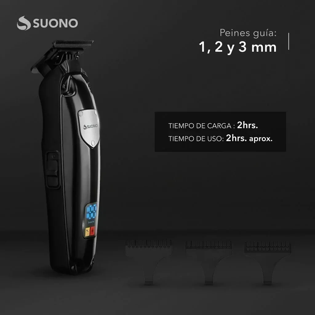  Corta Barba SUONO HAIR TRIMMER con Cuchillas de Precisión 2