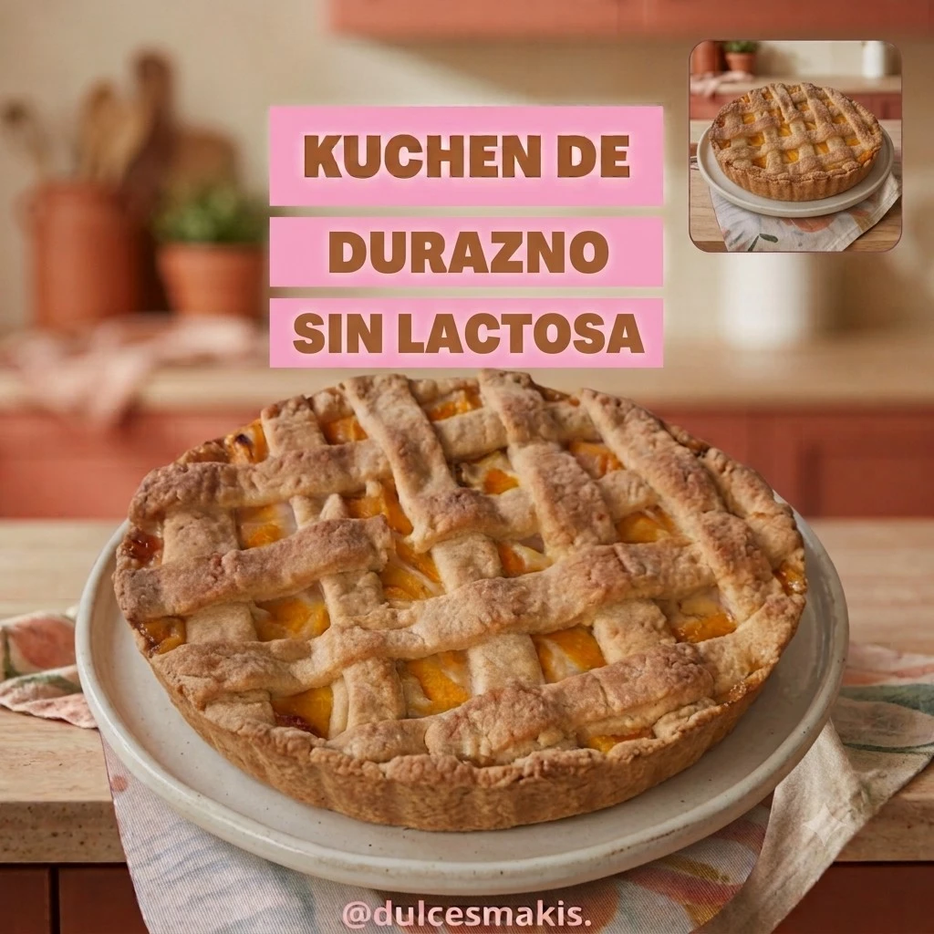 Kuchen de Durazno Con Pastelera Sin Lactosa.
