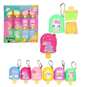 BRILLOS LABIALES MAGICOS FORMA DE PALETA DE HELADO Y LLAVERO FAVORBEAUTY