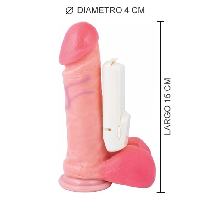 Consolador realístico con vibro y sopapa 6 pulgadas