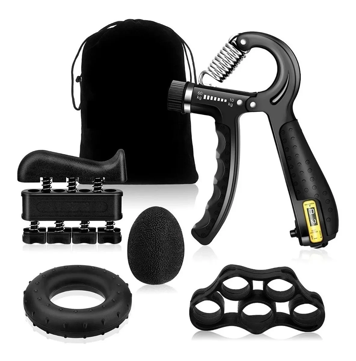 Kit Grip Ejercitador De Brazo Y Resistencias Elásticas