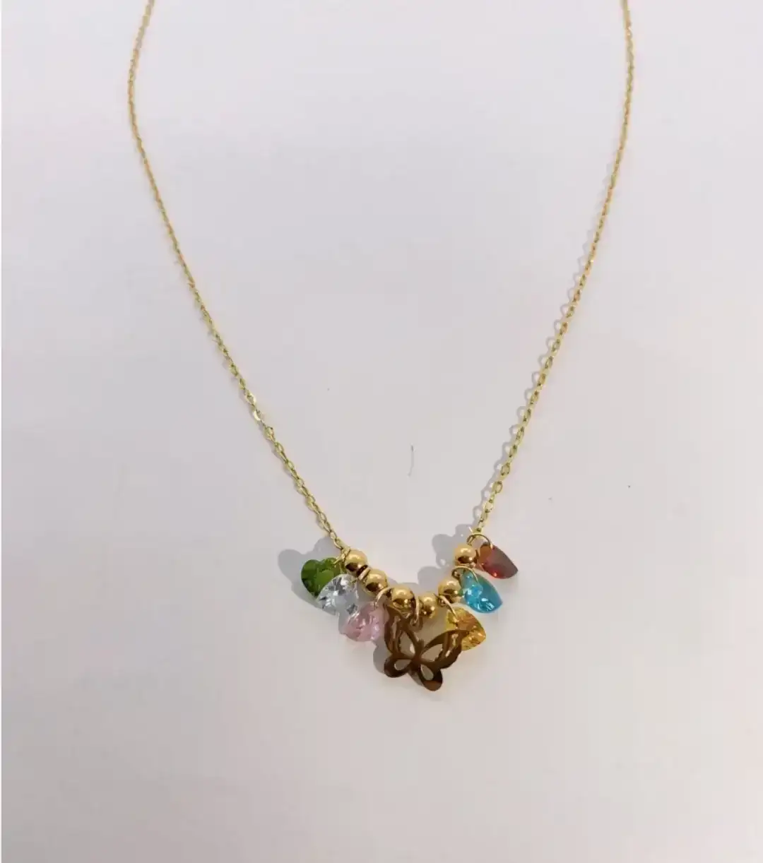 Cadena dije mariposa y estrella  3