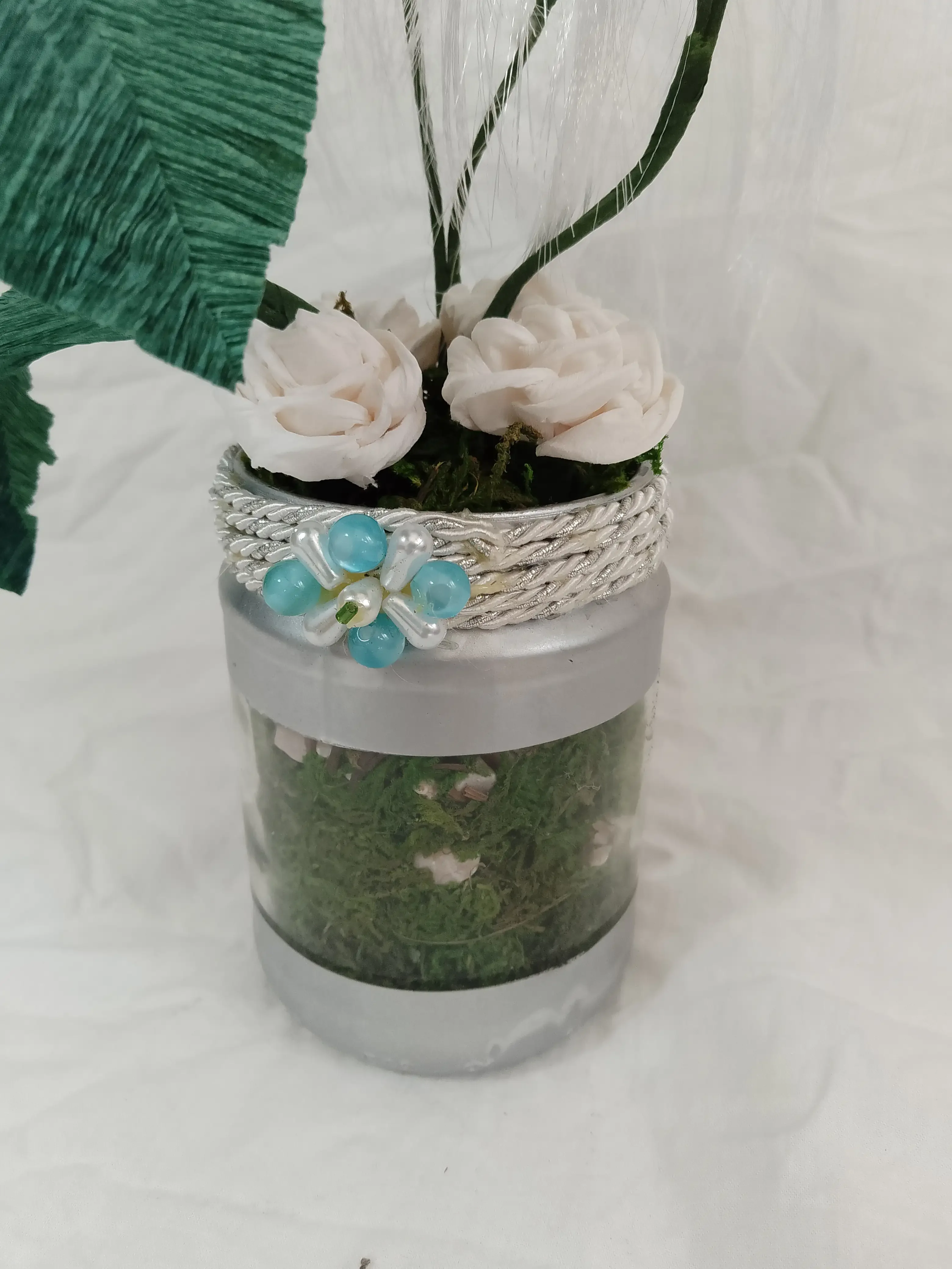 Florero Plumero Blanco  2