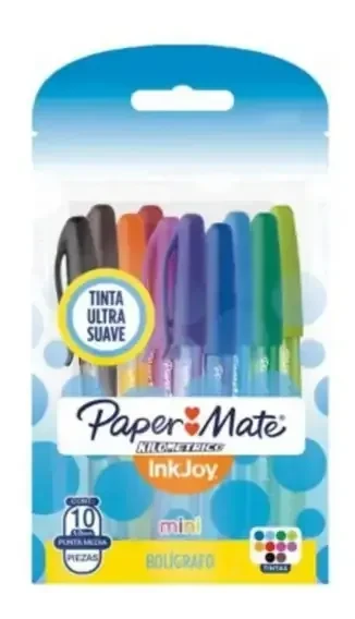 Bolígrafo papermate en bolsa con 10 colores diferentes  3