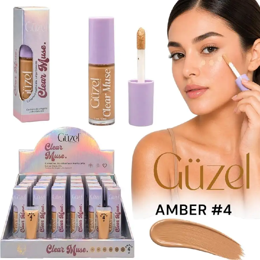 Corrector líquido clear muse tono #4 amber guzel