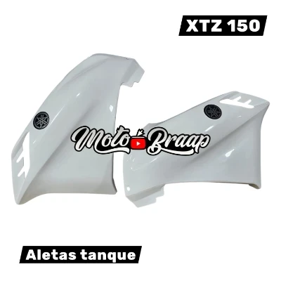 PL Xtz 150 Aletas tanque color Blanco (par) SPD TAT-1072 OKL