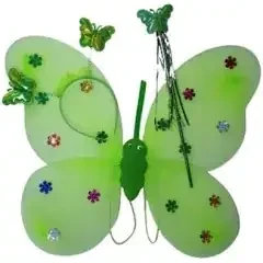 Set Alas mariposa verde