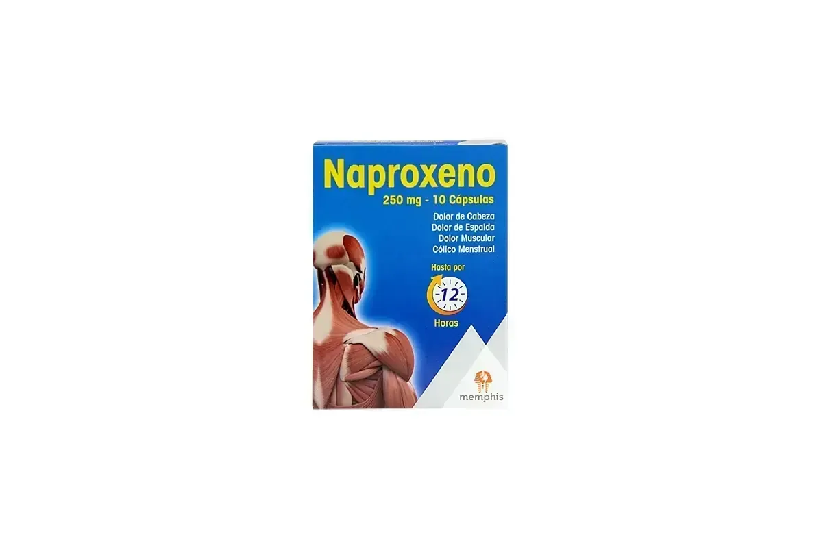 NAPROXENO 250 MG X 10 CAPS MEMPHIS