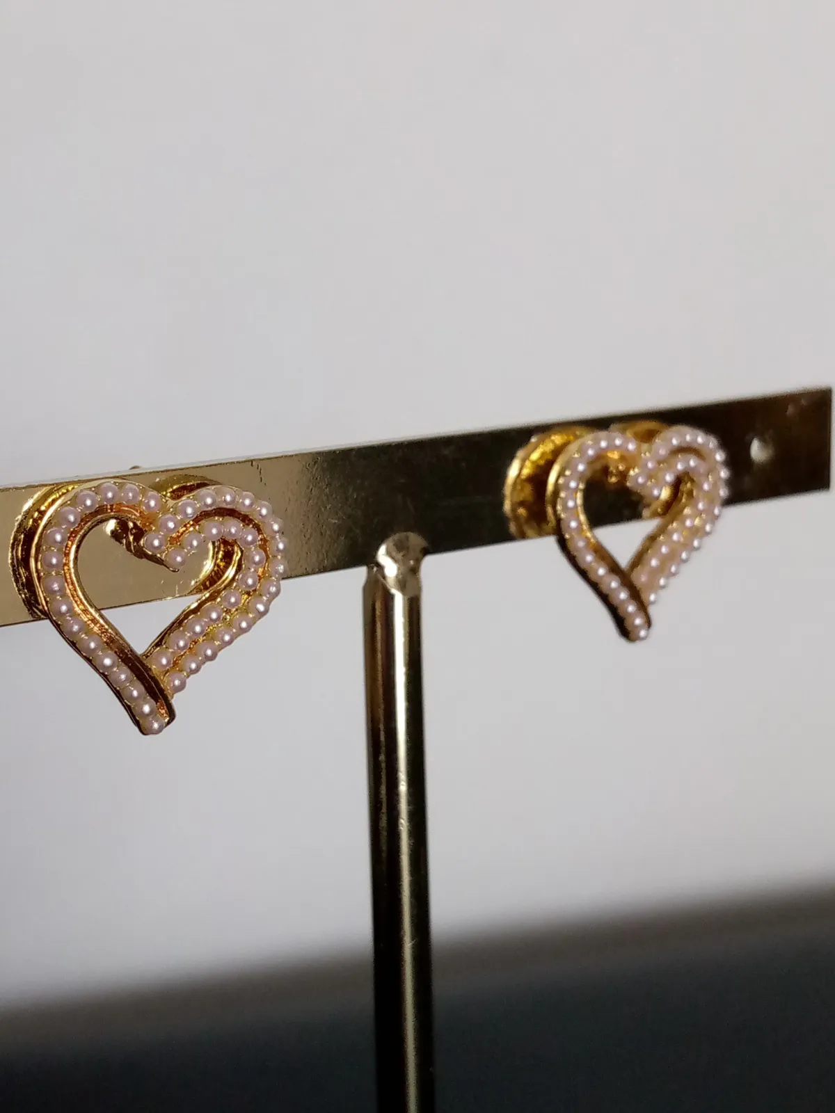 Topo corazón mini perlas  2