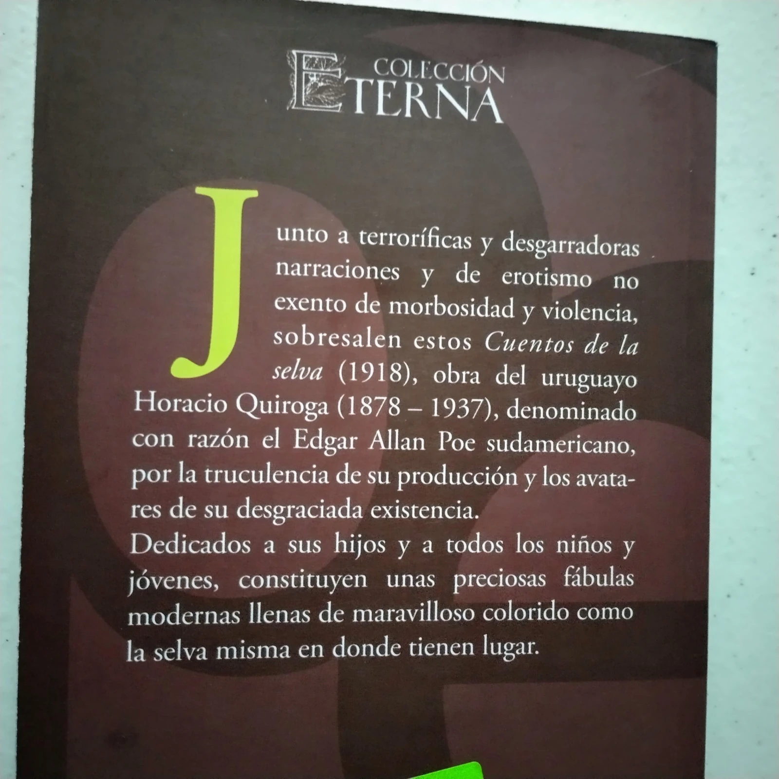 Cuentos de la selva, Horario Quiroga, nuevo  2