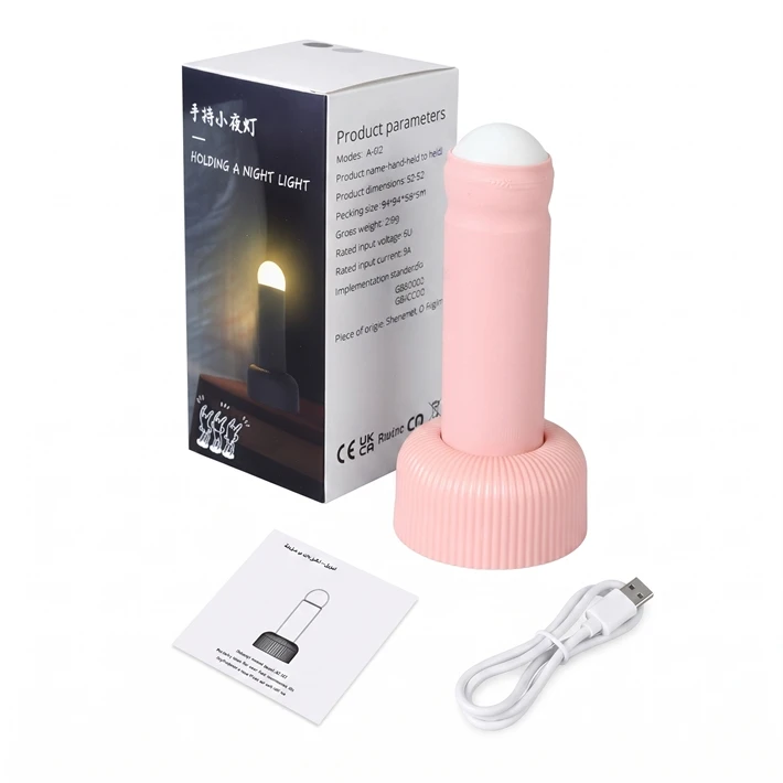 Velador con forma de pene retraible