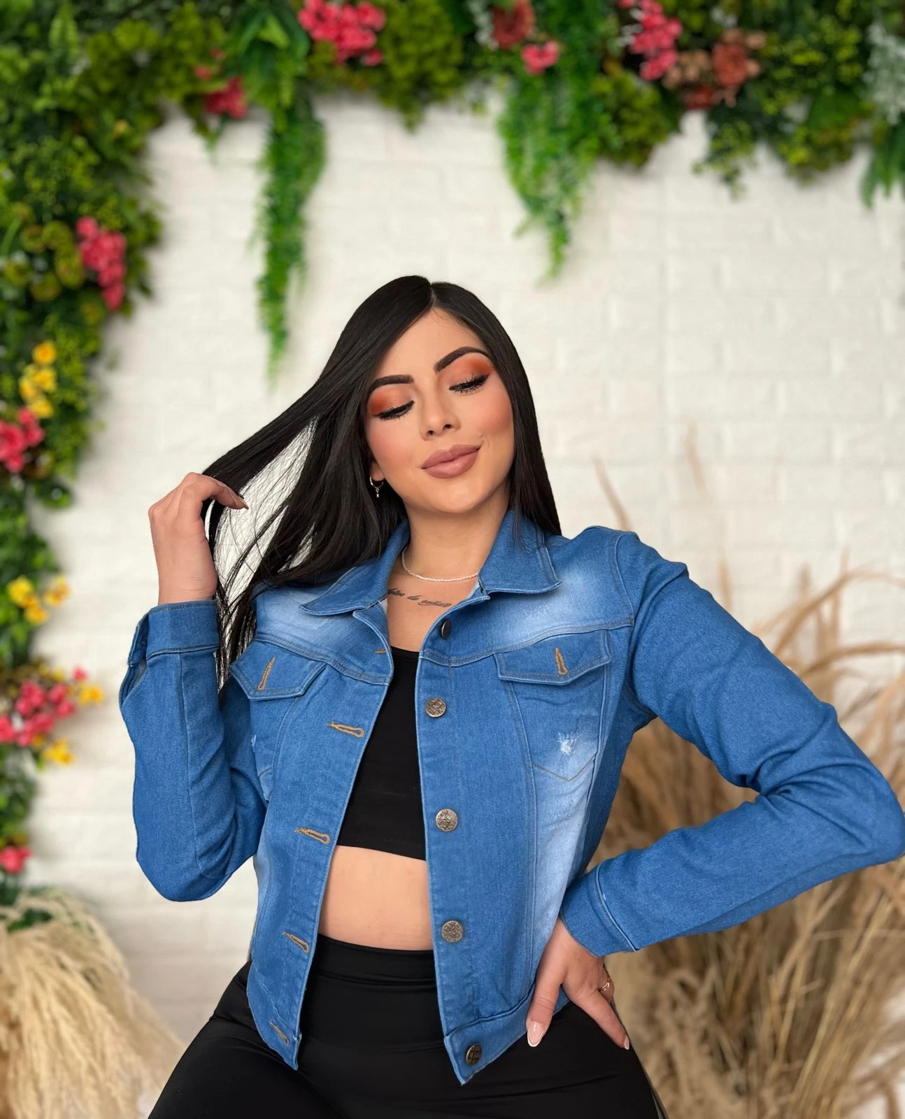 Chaqueta Jean clásica licrada 7