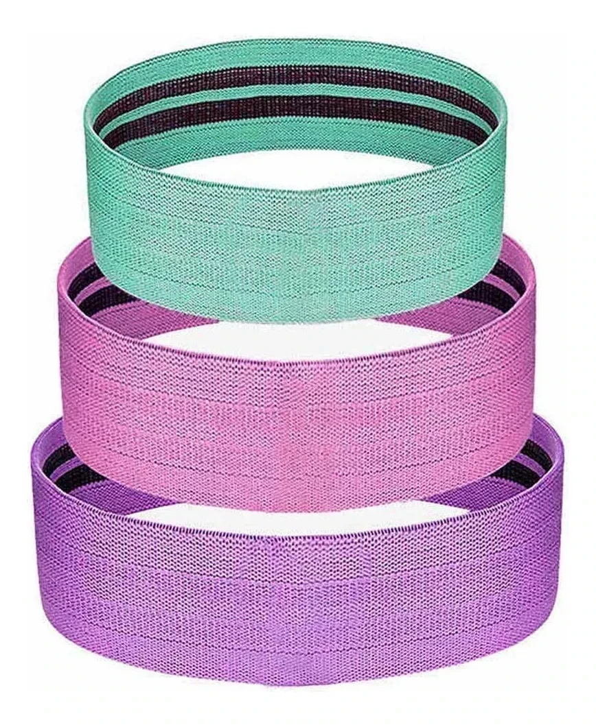 Bandas Elásticas Pro, 3 Pcs De Tela Con Bolso Yoga Gianpa 3