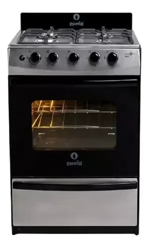 Cocina Escorial Master Style Inox 4 Hornallas Visor