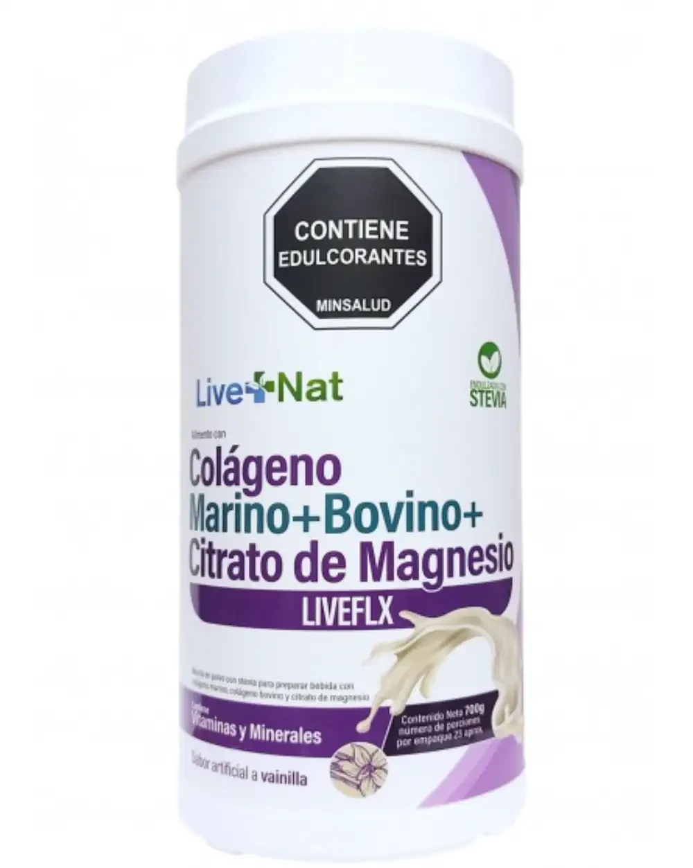 Liveflx colágeno y citrato de magnesio 700g Live + NAT
