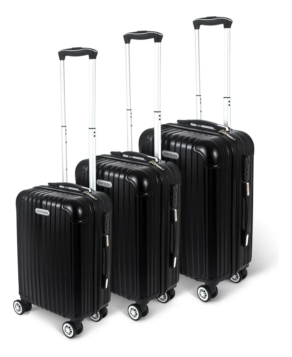 Set 3 Valijas Rígidas Aeropostale 20" 24" 28" Con Ruedas 360 2