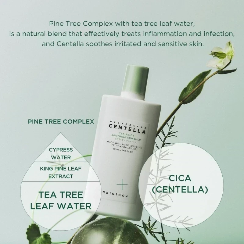 SKIN 1004 - Madagascar Centella Tea-Trica Soothing Sun Milk [50ml] 2