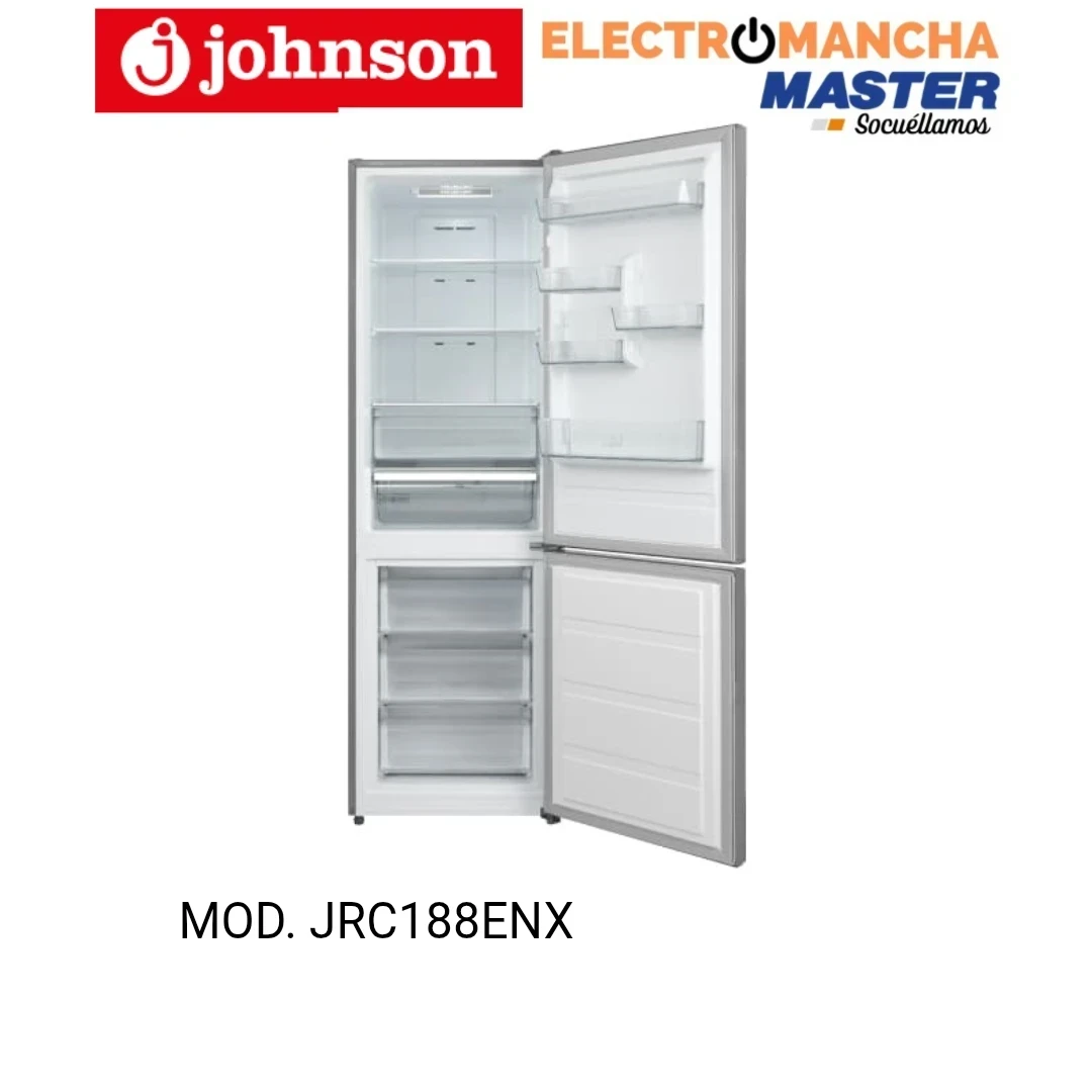 FRIGO COMBI JOHNSON JRC188ENX INOX NO FROST 1,88*60 CLASE E 2