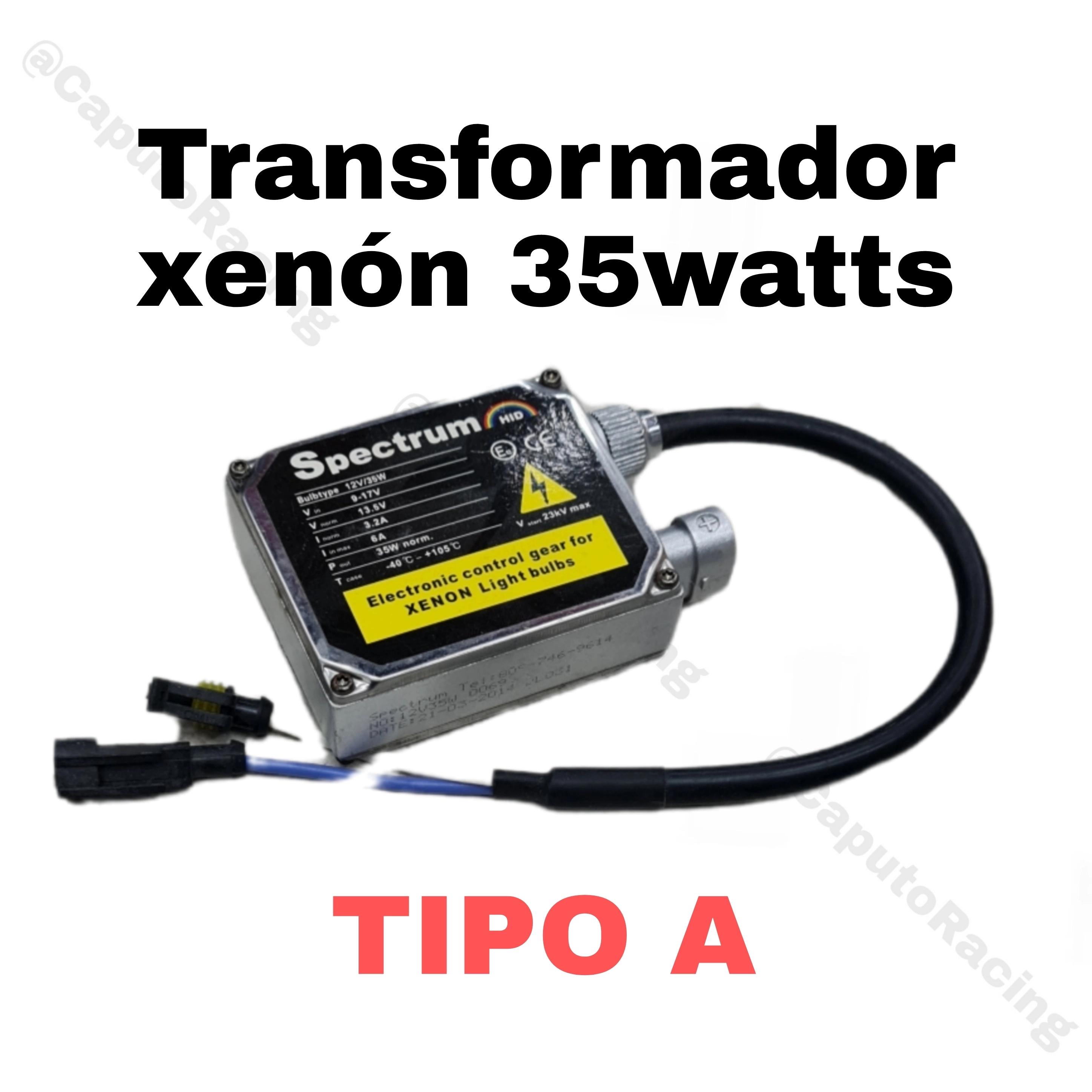 TRANSFORMADOR DE XENON TIPO A 35 WATTS