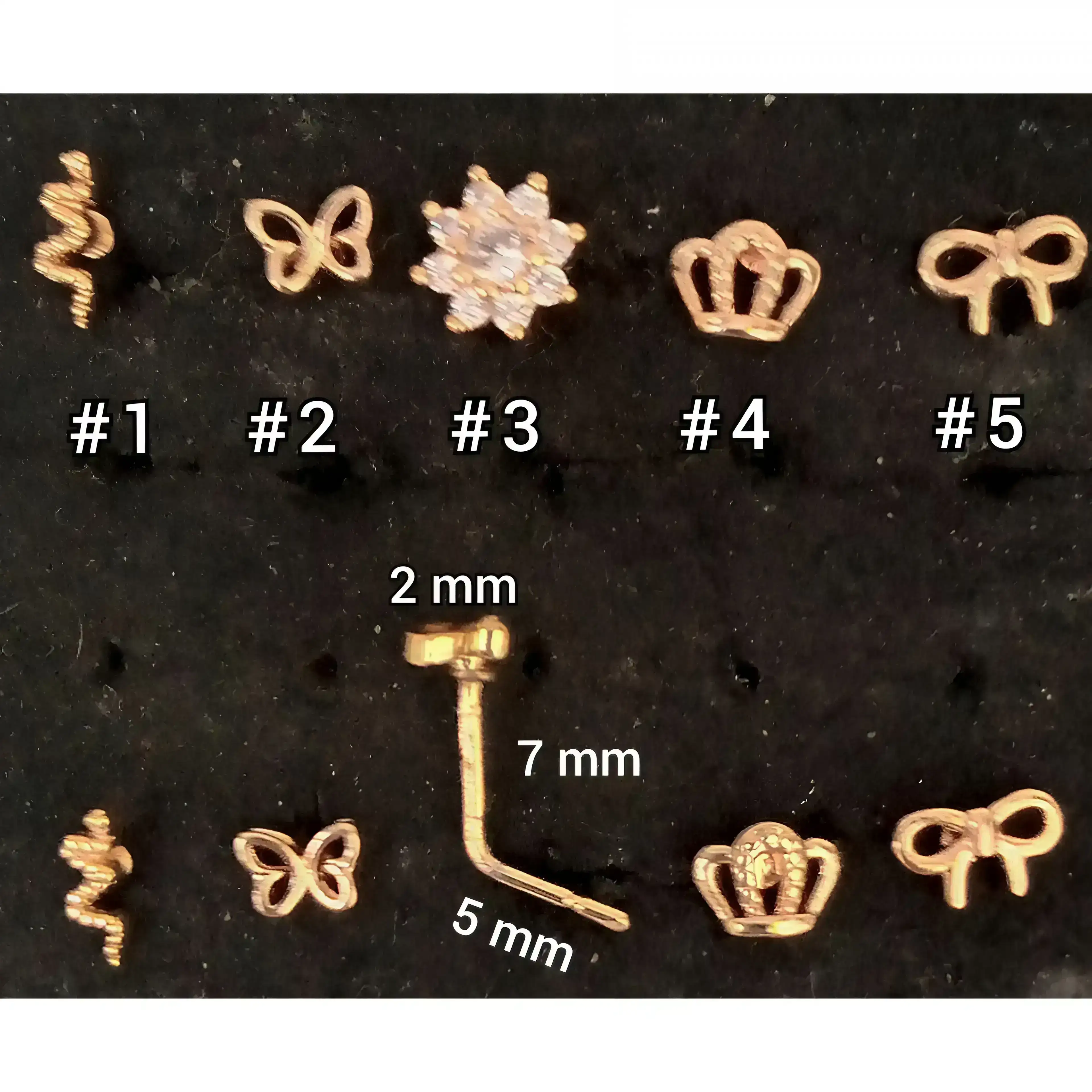 Joyeria Piercing nariz varios diseños  2