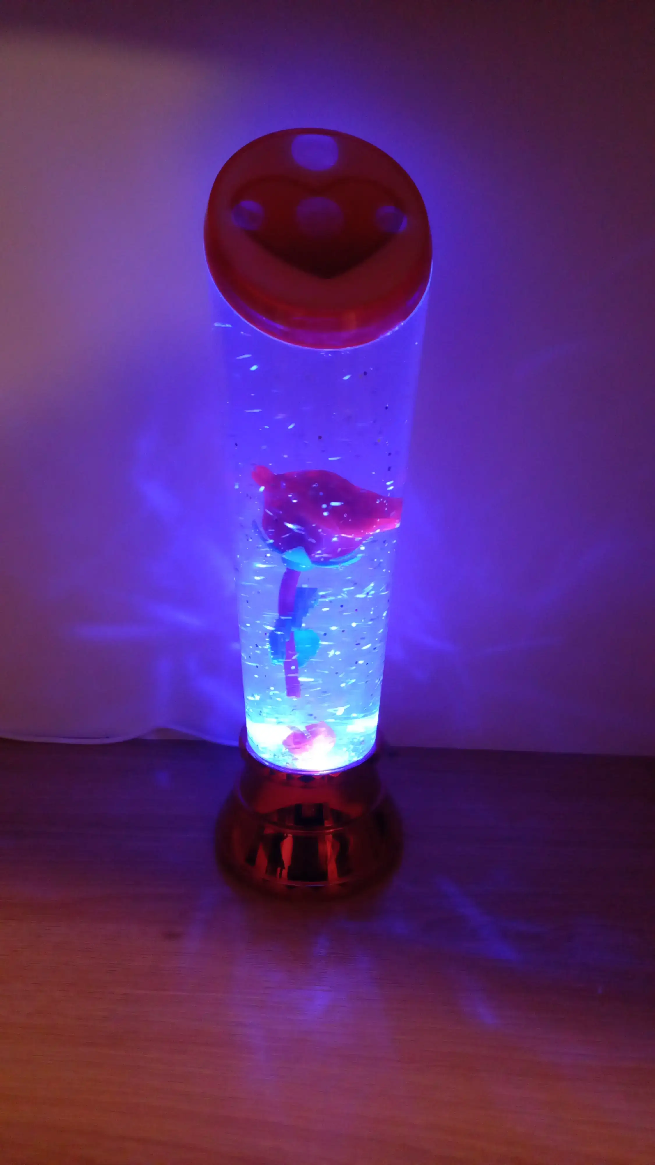 Lámpara de luces con rosa  2