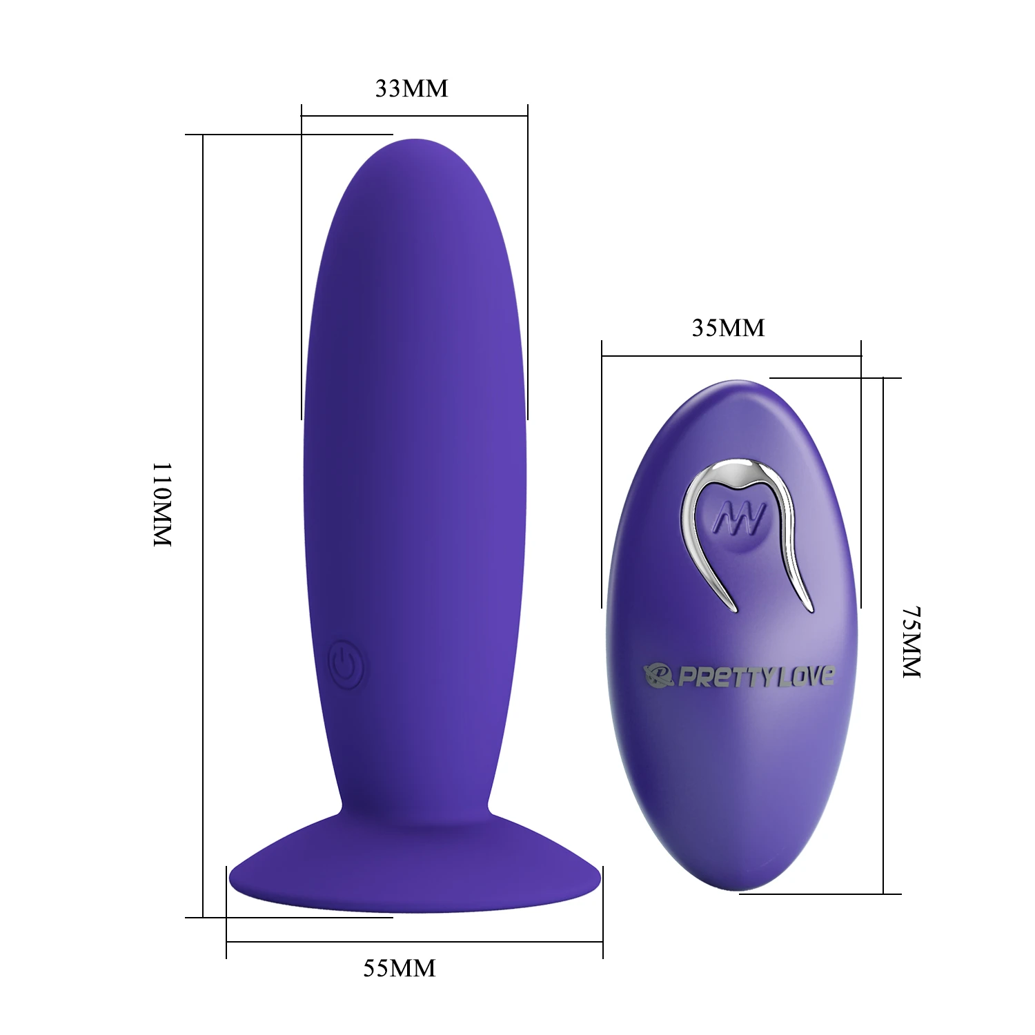 Vibrador Plug anal - con control 3