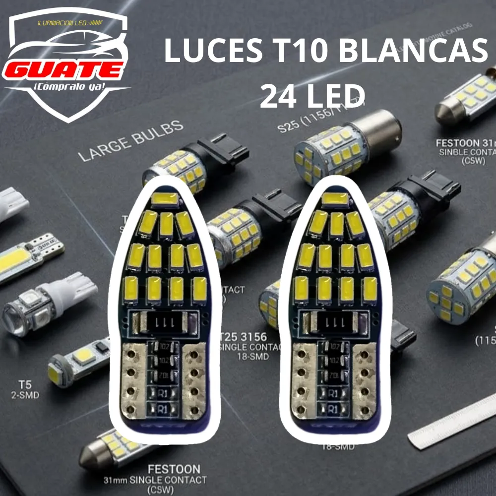 T10 24 LED BLANCAS 