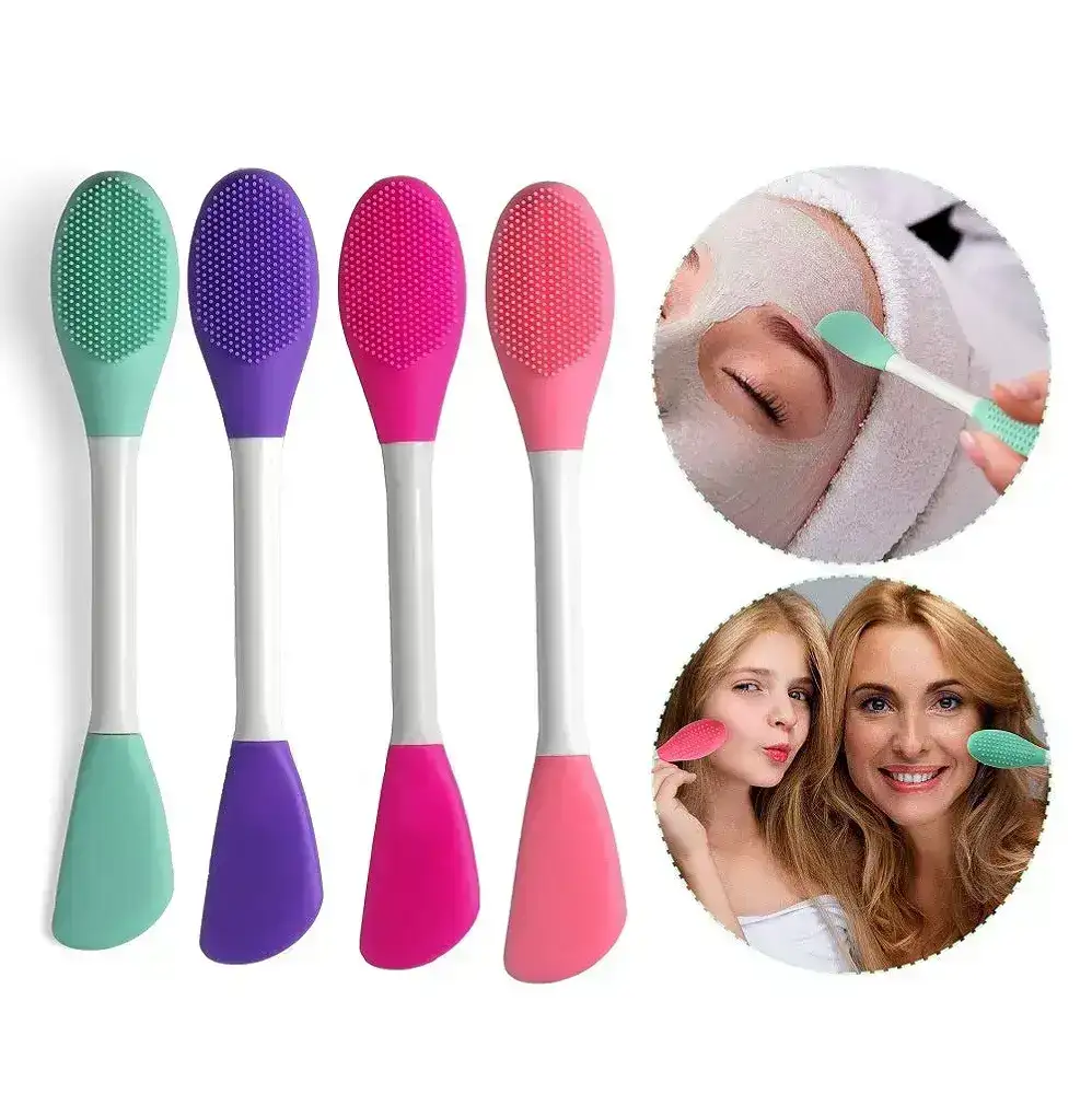 Brocha Doble Silicona para Aplicar Mascarilla
