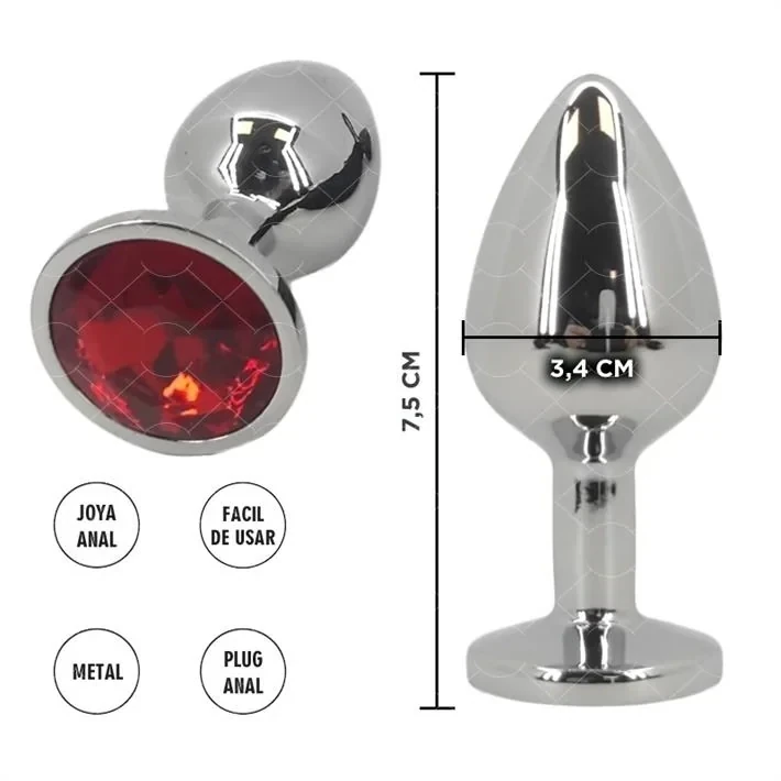 Plug Anal Mediun perla roja