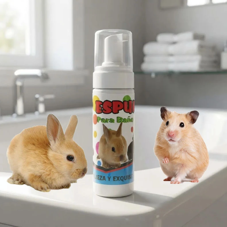 Espuma Para Baño Seco Limpia Pelaje De Conejo Hámster Erizo