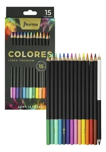 colores norma premium con 15 lapices  2