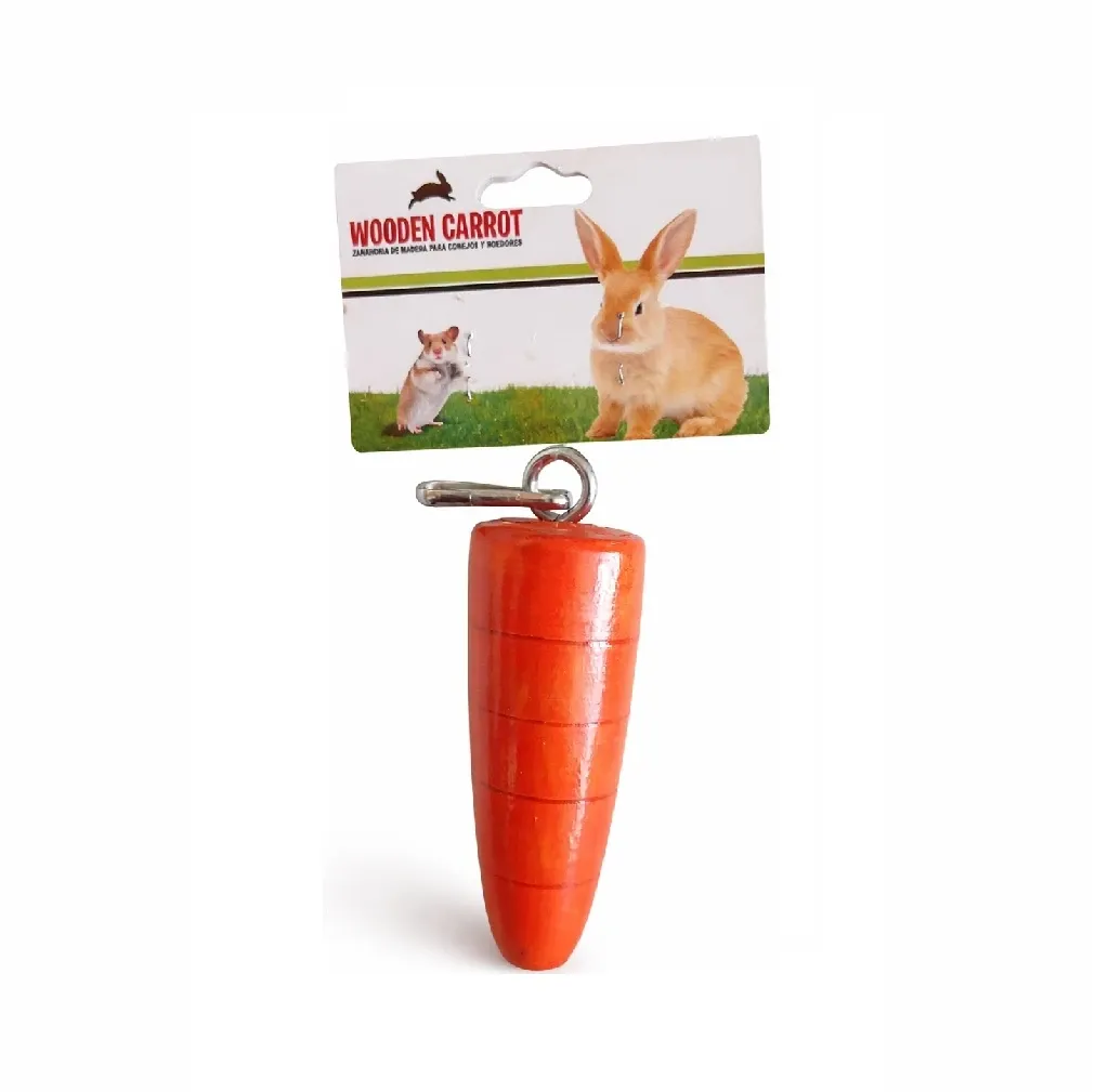 Juguete zanahoria de madera para roer