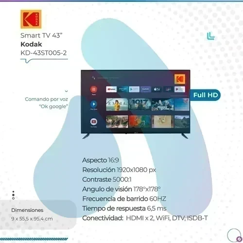SMART TV KODAK 43"  3