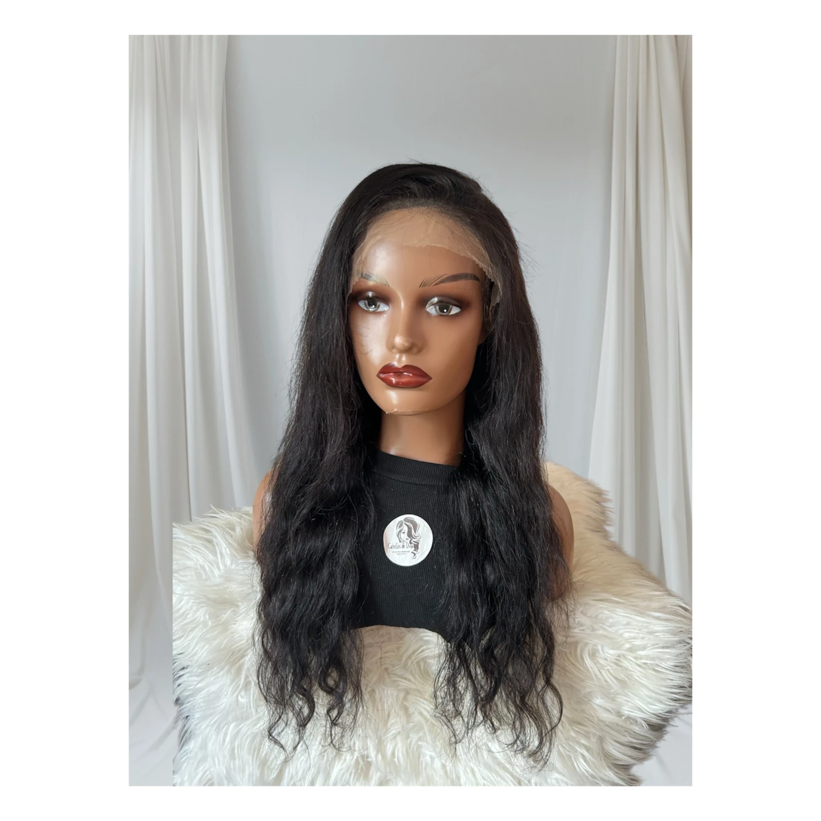 Peluca ondulado 24”  cabello brazileño,  2