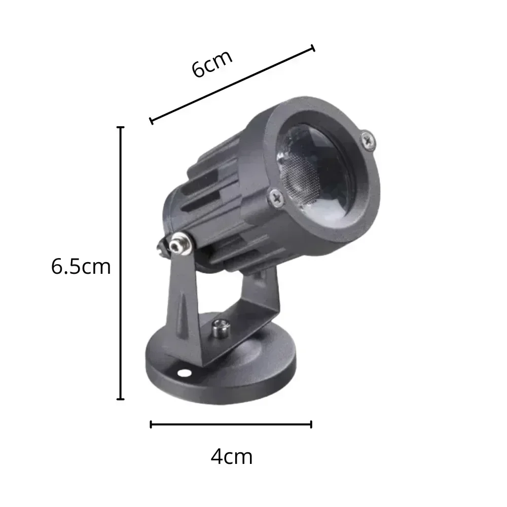MINI LUMINARIA PISO 3W GRIS IP65 2