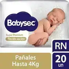 Pañal Babysec Super Premium RN 20u