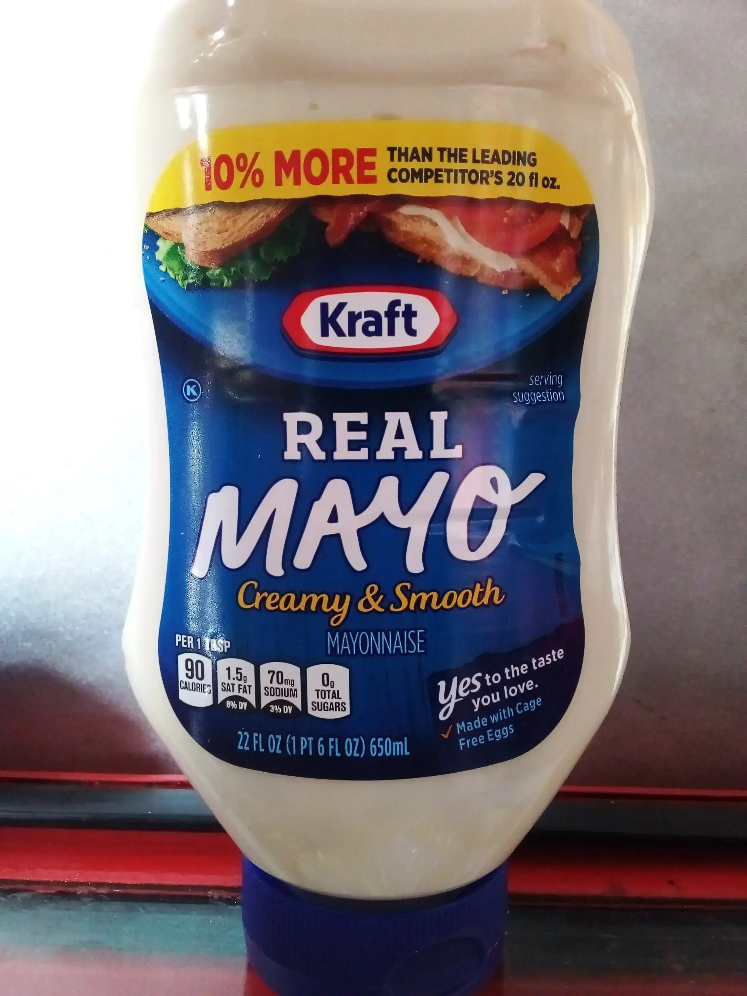Mayonesa Real mayo creamy y smooth de 22 onza 