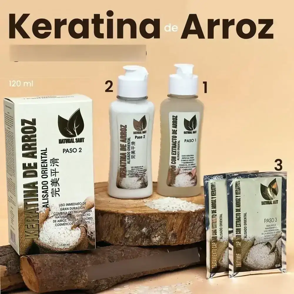 Kit de Keratina de Arroz Natural Sant Waka KYA39 2