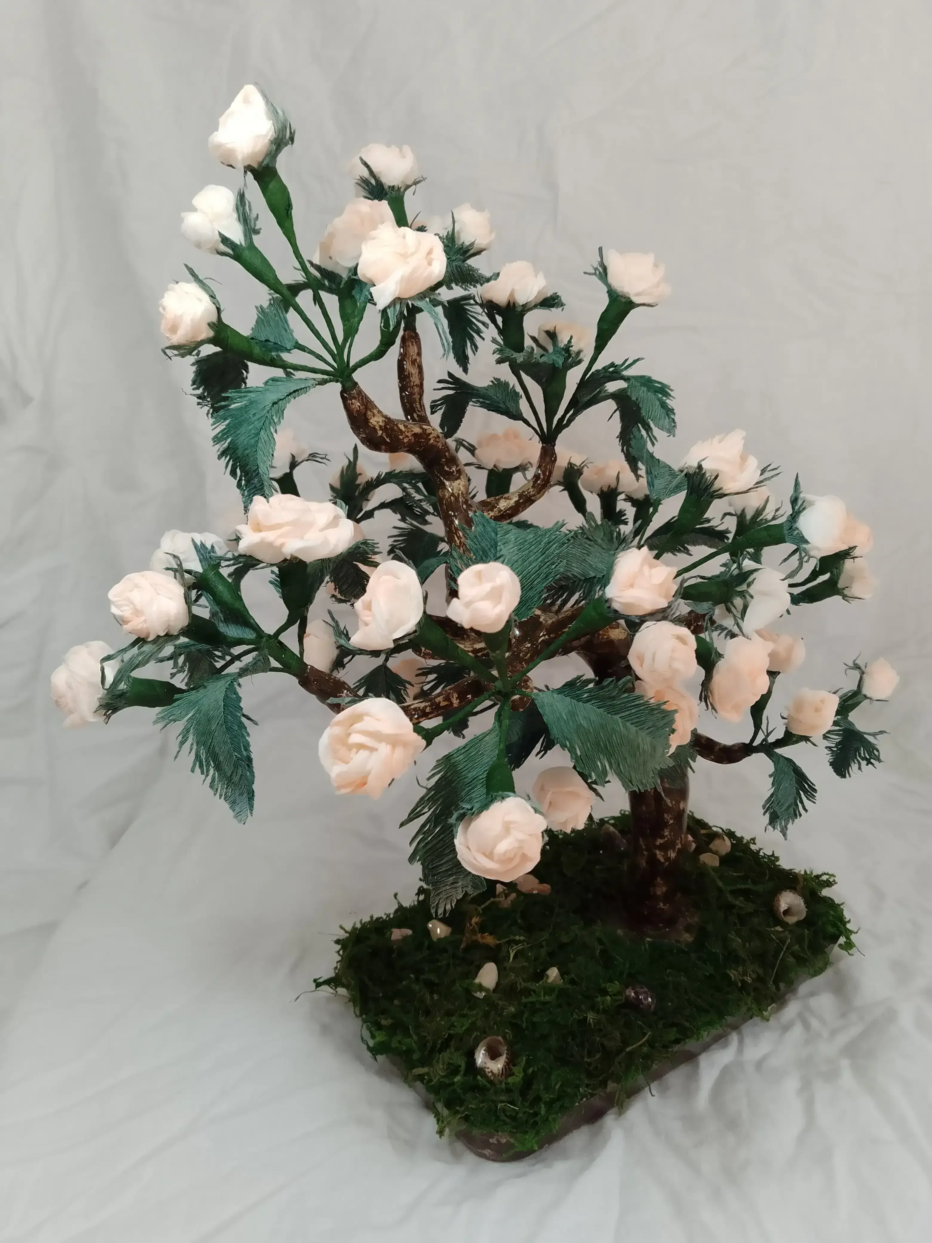 Àrbol Bonsai Rosas Pastel 3
