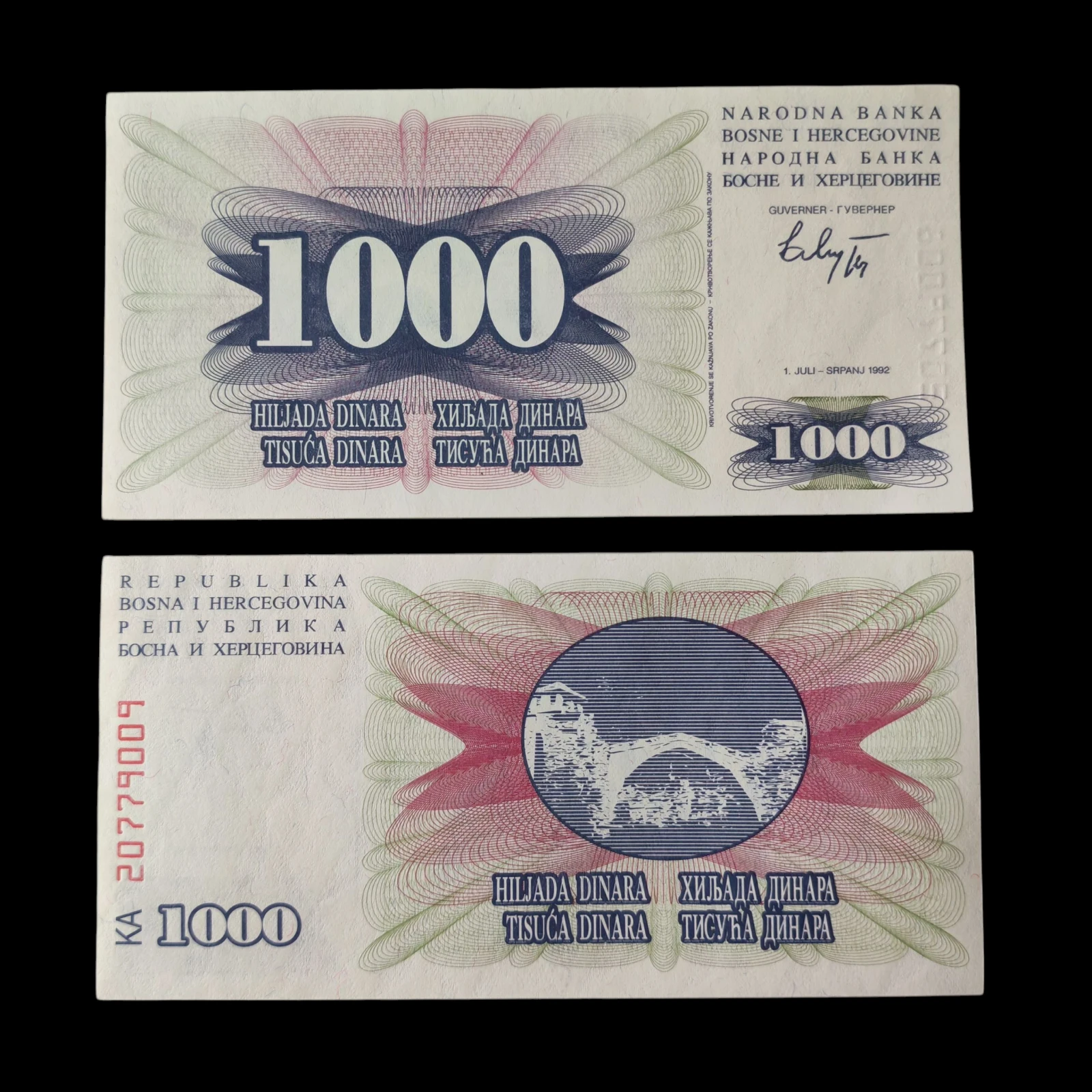 ° Bosnia y Herzegovina 1000 dinares UNC