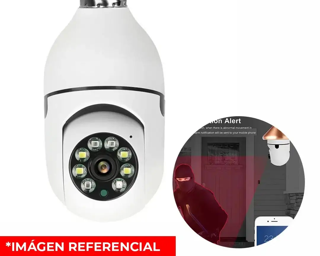 CÁMARA DE SEGURIDAD WIFI TIPO FOCO