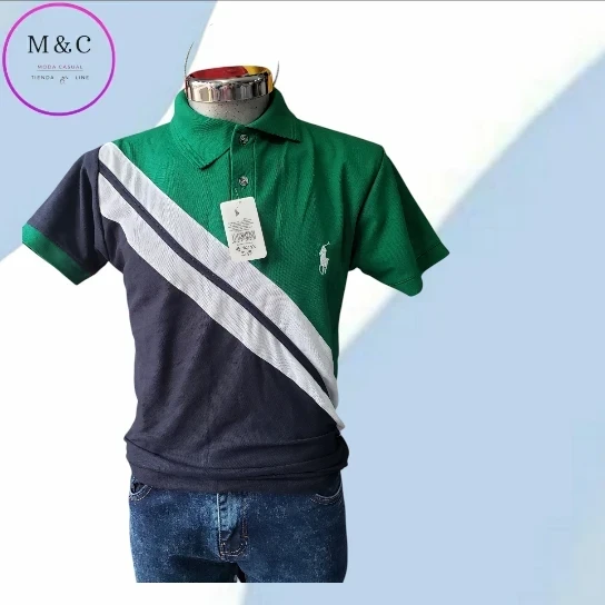 Playera M franja de color 4
