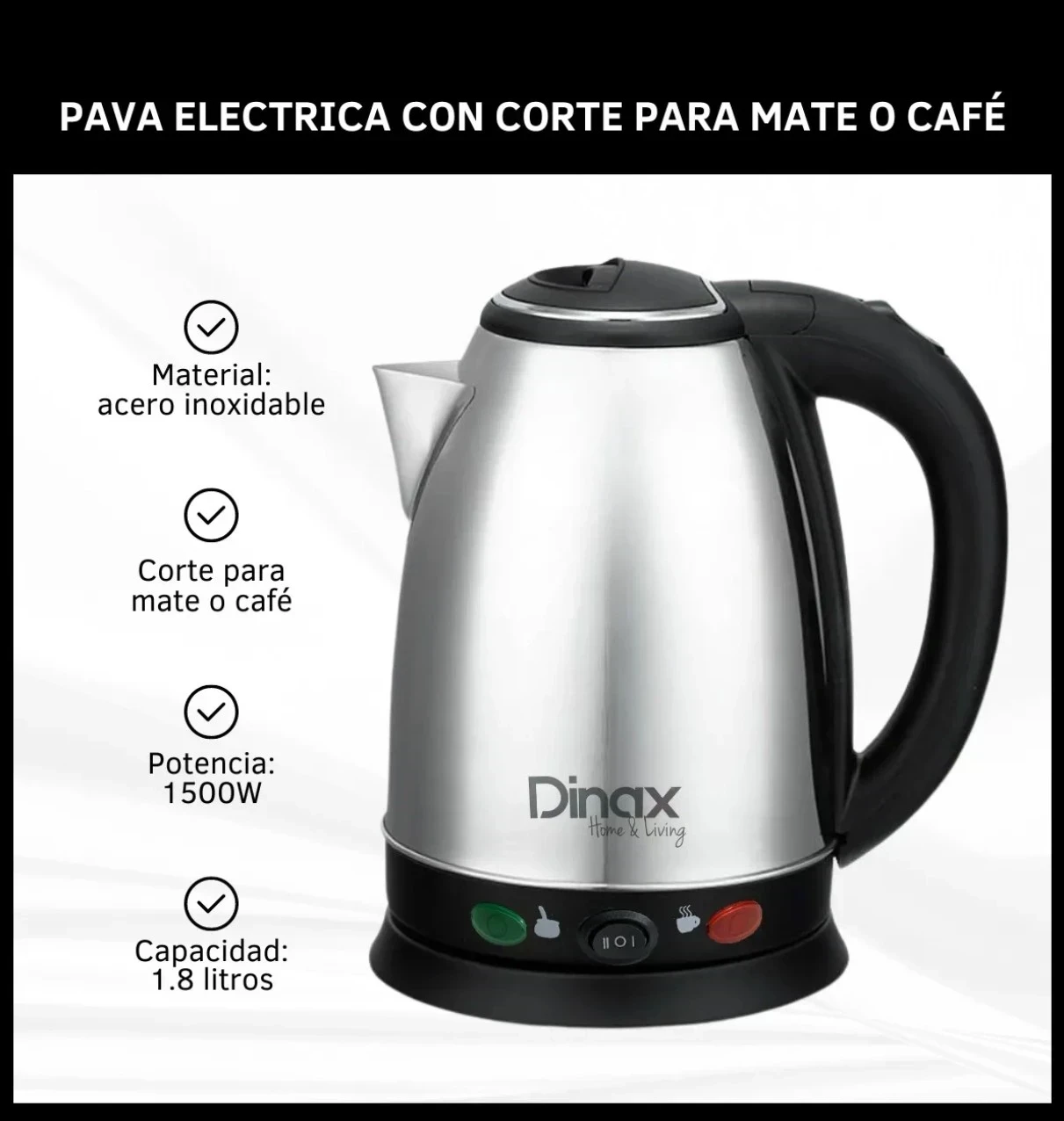PAVA ELECTRICA DINAX C/CORTE MATE 1.8L