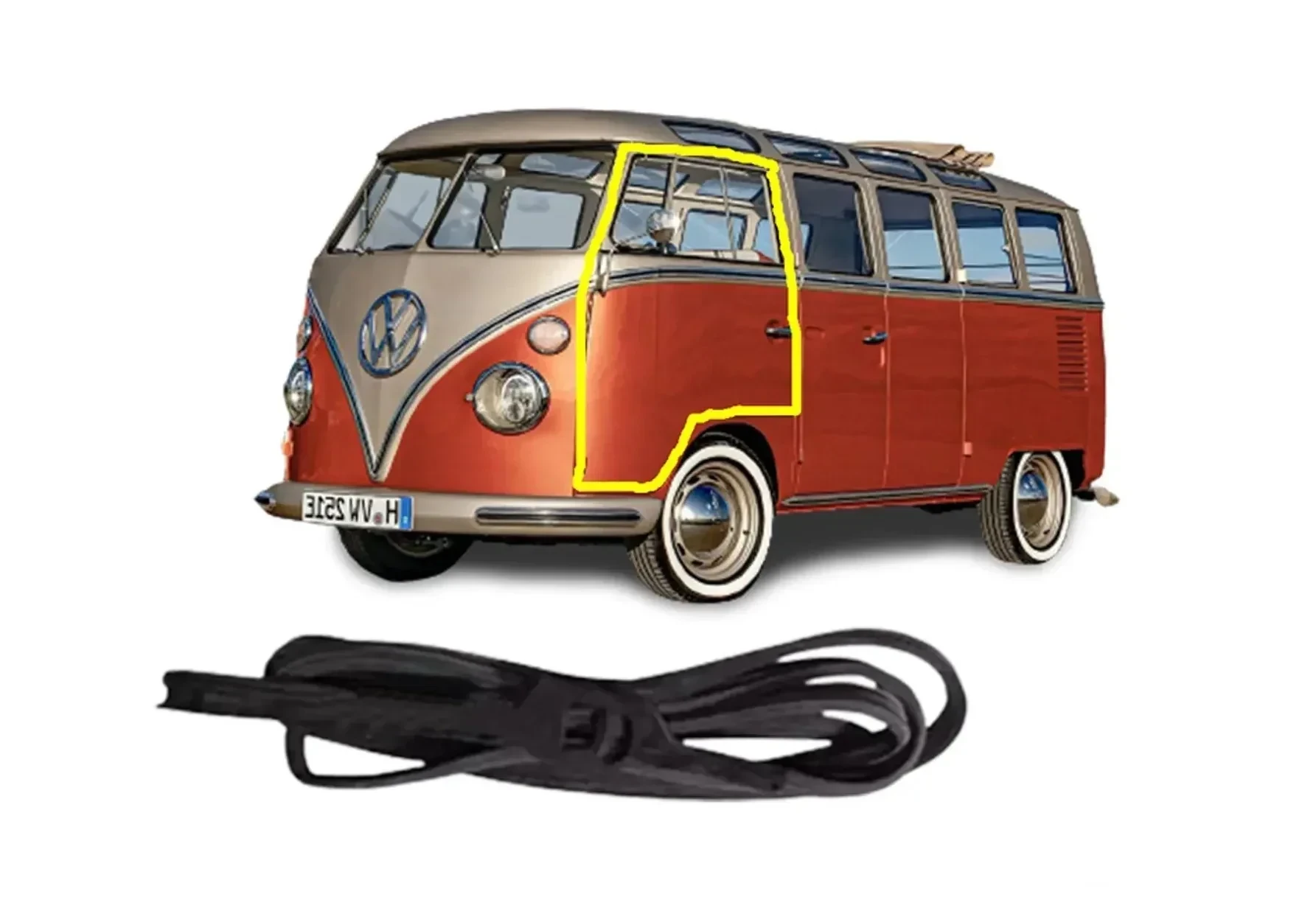 Goma puerta delantera Kombi 1959-1974 162428