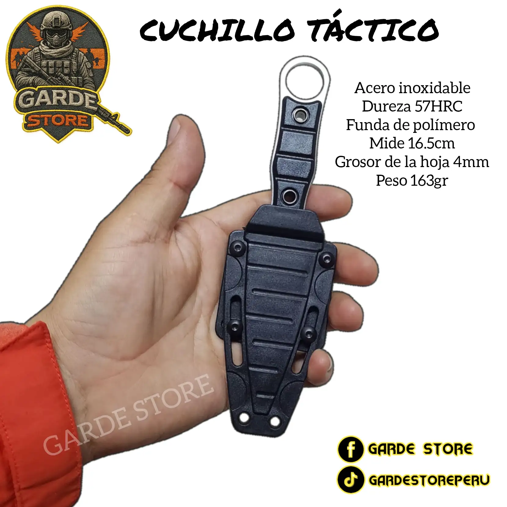 CUCHILLO TÁCTICO CON FUNDA.  4