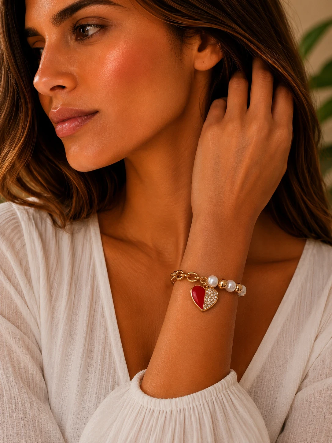 Pulsera oro doble laminado 