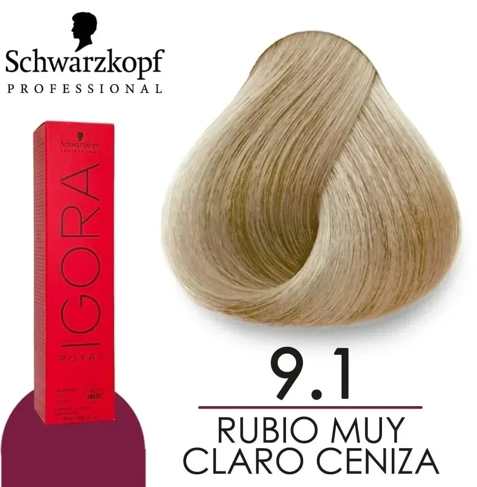 igora 9.1 tinte rubio muy claro ceniza