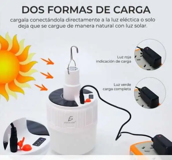 Foco Solar Con Control LED  2